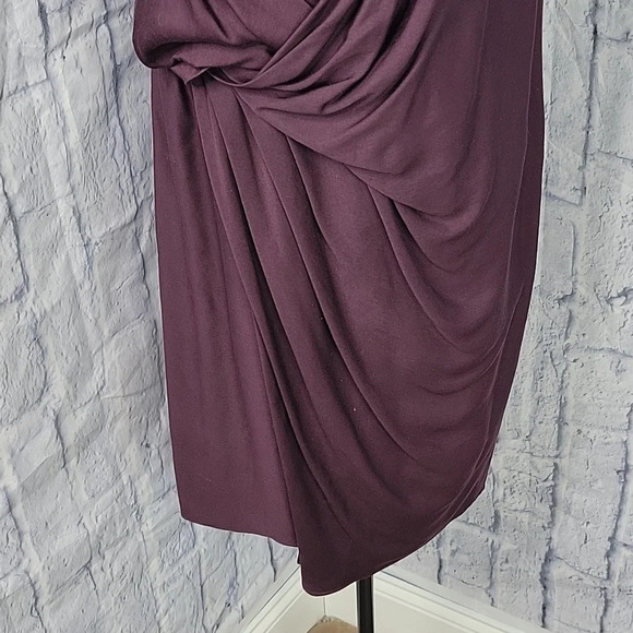 HELMUT LANG Deep Plumb Sleeveless Dress Size 10 - Picture 4 of 10